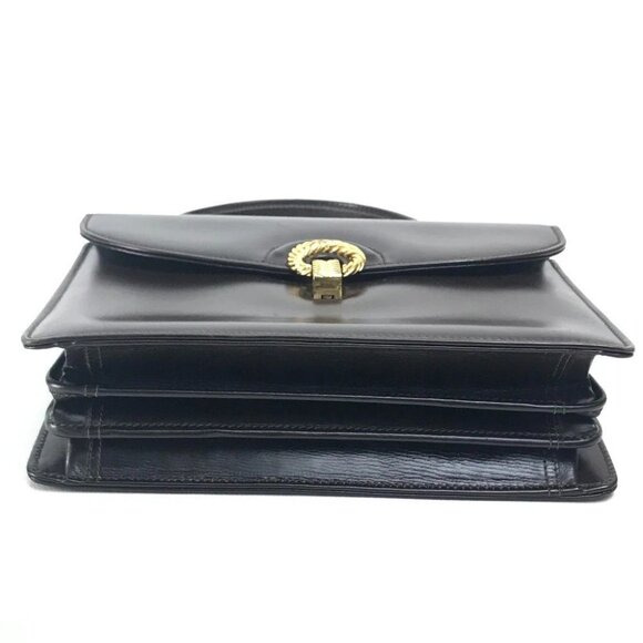 GUCCI Old Gucci accordion One handle Hand Bag Leather Brown x GoldHardware - Picture 6 of 13